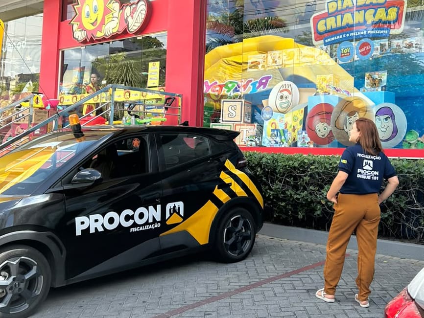Pesquisa de preços de brinquedos do Procon-CG para o Dia das Crianças em Campina Grande