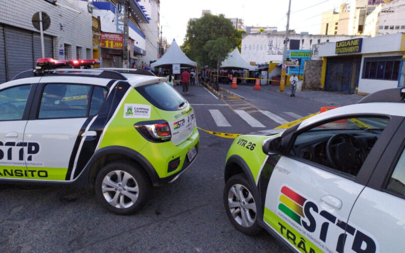 Viaturas da STTP em imagem da operação de trânsito nas eleições em Campina Grande