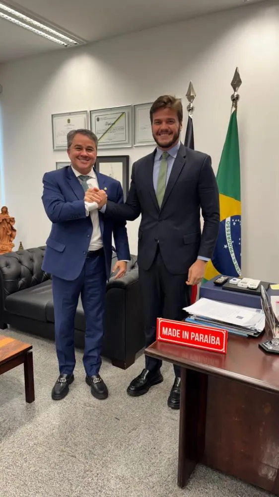 Efraim Filho e Bruno Cunha Lima em imagem de arquivo relacionada à mobilização da direita na Paraíba