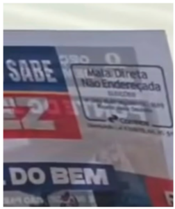 Panfleto de Ricardo Coutinho identificado como Mala Direta dos Correios